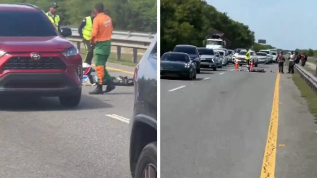 1-FOTO MUERE MOTOCICLISTA ACCIDENTE AUTOVIA DEL ESTE.