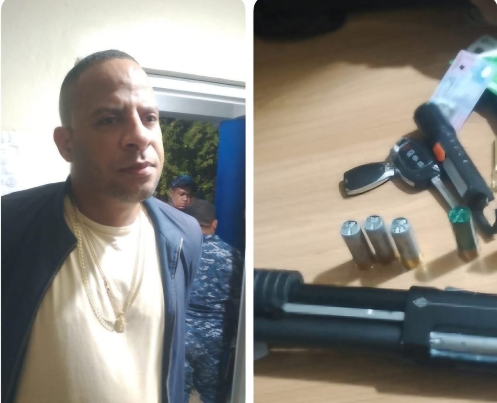 Policia-detiene-a-hombre-acusado-de-realizar-disparo-al-aire-con-escopeta-en-Barahona